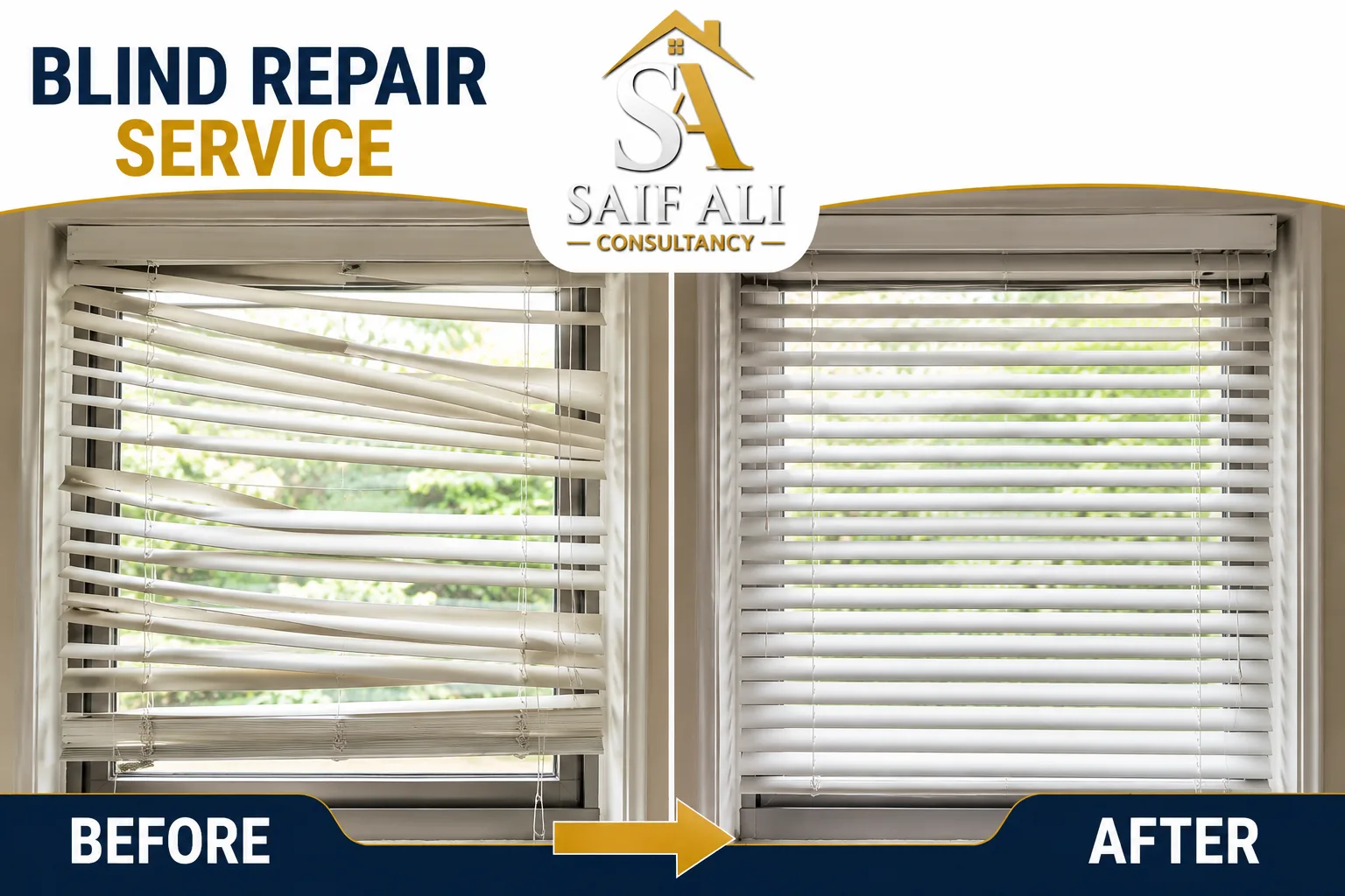 Blind Repair Service — Before & After