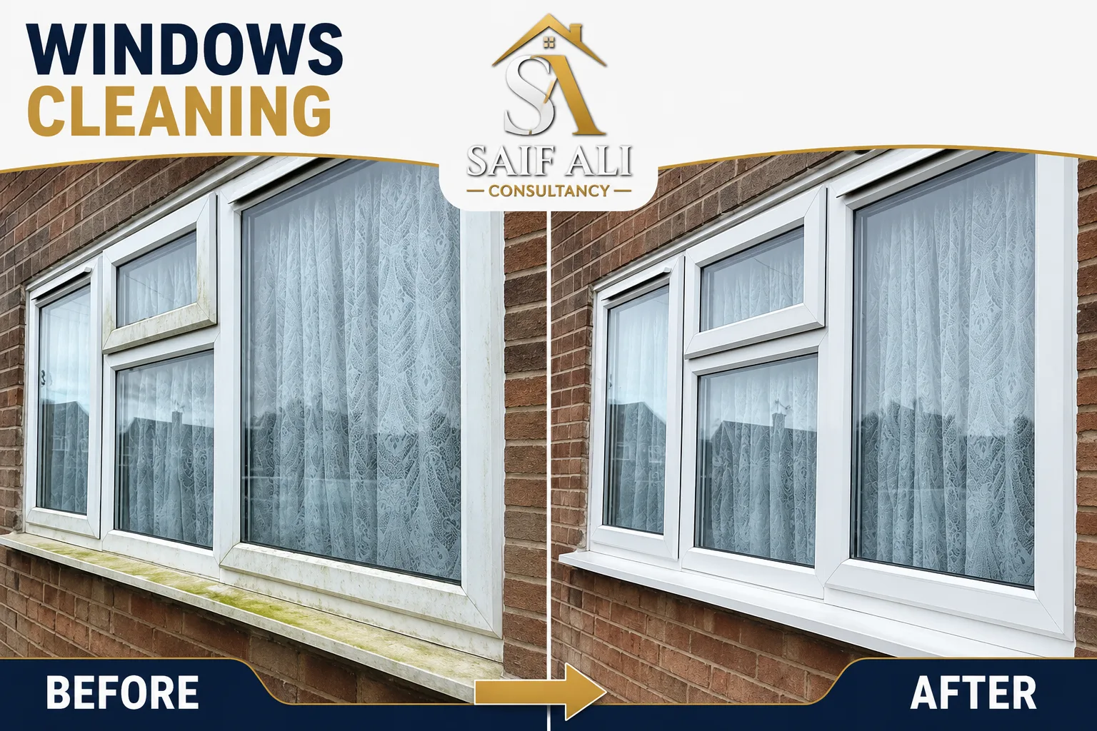 Windows Cleaning — Before & After